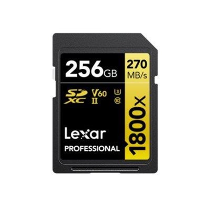 Lexar Professional GOLD Series - flash memory card - 256 GB - SDXC UHS-II