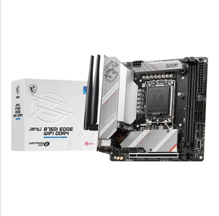 MSI MPG B760I EDGE WIFI DDR4 主板 - Intel B760 - Intel LGA1700 插槽 - DDR4 RAM - Mini-ITX