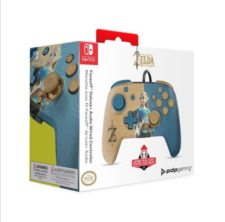 PDP Faceoff Deluxe+ Audio Wired Controller - Zelda - Gamepad - Nintendo Switch