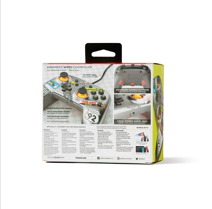 PowerA Enhanced wired controller for Nintendo Switch - Mario Kart - Gamepad - Nintendo Switch