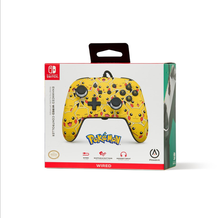 PowerA Enhanced Wired Controller for Nintendo Switch Pikachu Moods - Gamepad - Nintendo Switch