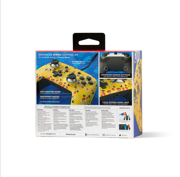 PowerA Enhanced Wired Controller for Nintendo Switch Pikachu Moods - Gamepad - Nintendo Switch