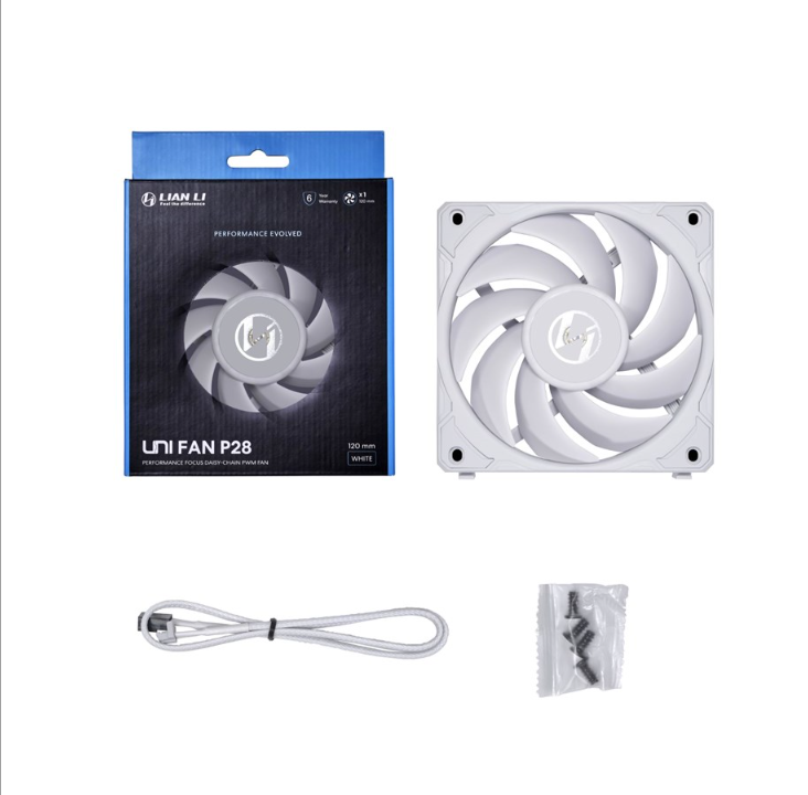 Lian Li UNI FAN P28 - Chassis fan - 120mm - White - 32 dBA