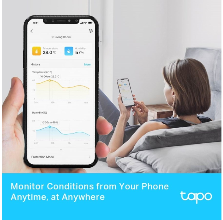 TP-Link Tapo T315 Smart Temperature & Humidity Monitor (Tapo Hub Required)