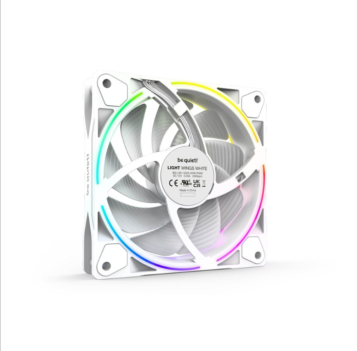 be quiet! LIGHT WINGS 120mm PWM high-speed Triple-Pack - Chassis fan - 120mm - White with RGB light - 31 dBA