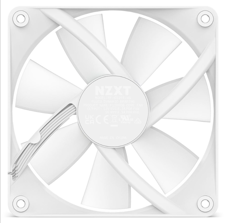 NZXT F120 RGB Core - White - Chassis fan - 120mm - White with RGB light - 34 dBA