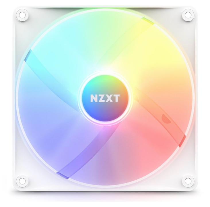 NZXT F140 RGB Core - أبيض - مروحة الهيكل - 140 مم - أبيض مع ضوء RGB - 35 ديسيبل