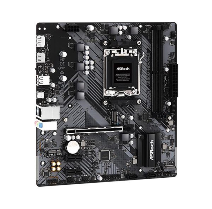 ASRock A620M-HDV/M.2 Motherboard - AMD A620 - AMD AM5 socket - DDR5 RAM - Micro-ATX