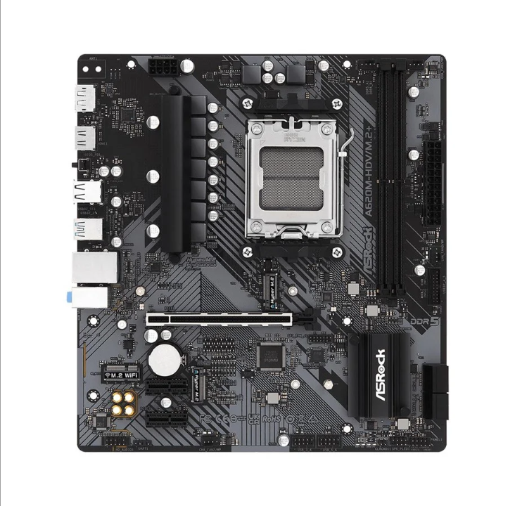 ASRock A620M-HDV/M.2+ Motherboard - AMD A620 - AMD AM5 socket - DDR5 RAM - Micro-ATX