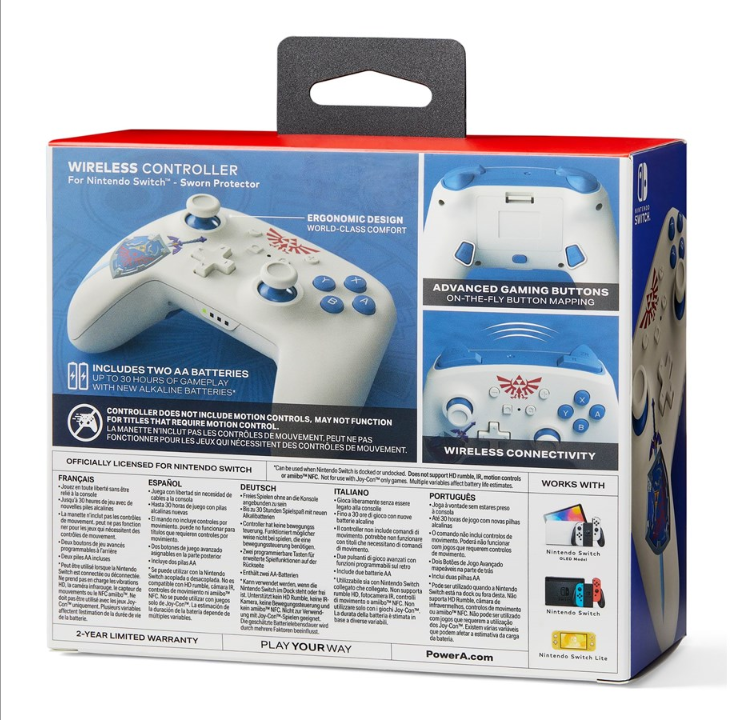 PowerA Wireless Controller for Nintendo Switch - Sworn Protector - Gamepad - Nintendo Switch