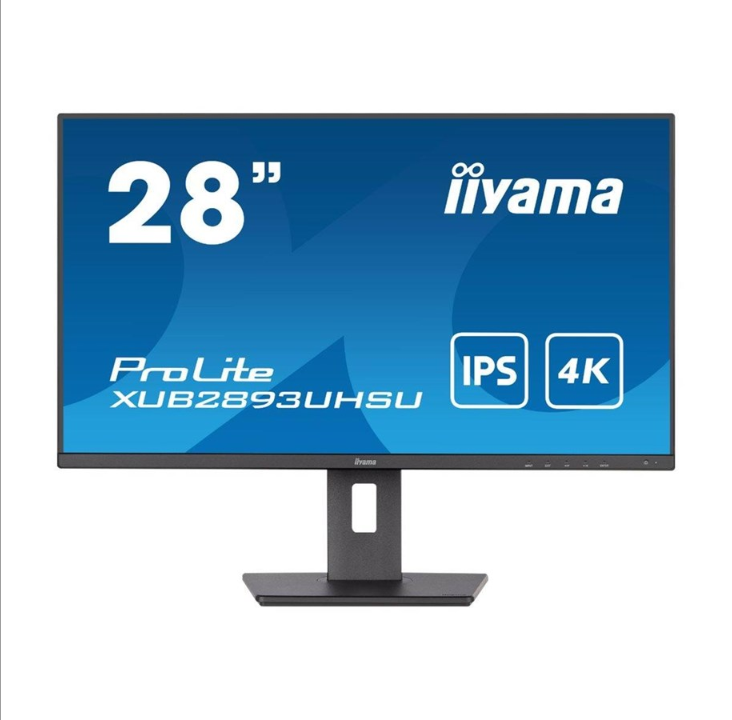 28" iiyama ProLite XUB2893UHSU-B5 - LED monitor - 4K - 28" - 3 ms - Screen