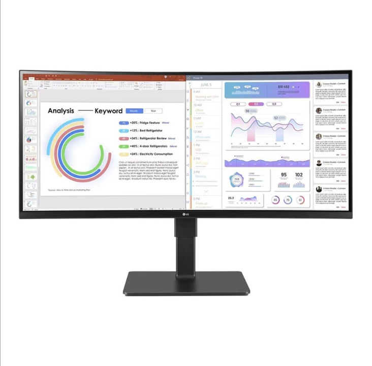 34" LG UltraWide 34BQ77QB-B - 3440x1440 - 60Hz - IPS - HDR10 - USB-C - 5 ms - Screen