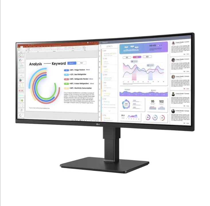 34" LG UltraWide 34BQ77QB-B - 3440x1440 - 60Hz - IPS - HDR10 - USB-C - 5 ms - Screen