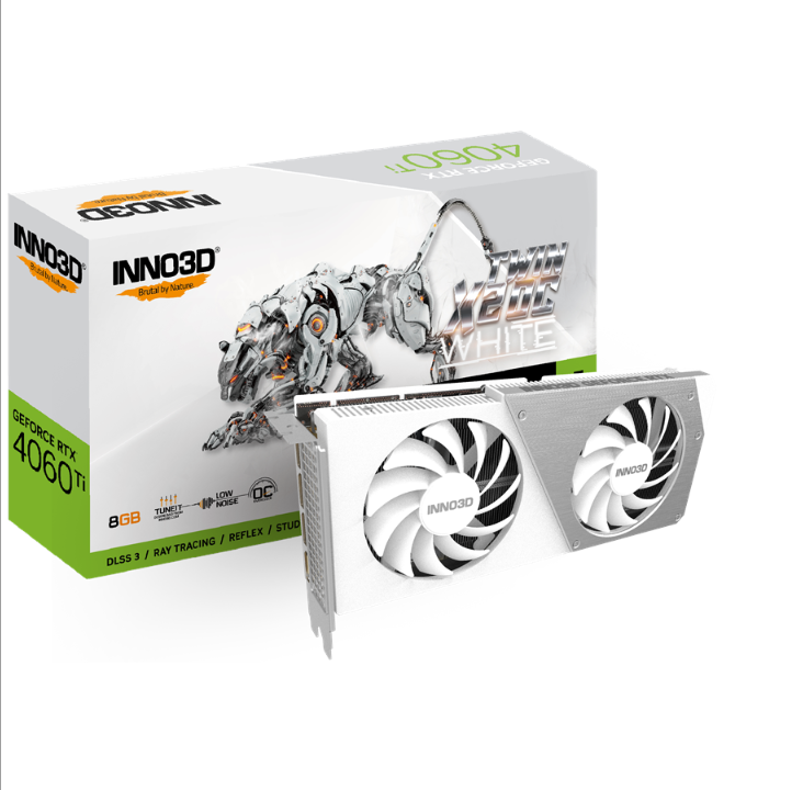 Inno3D GeForce RTX 4060 Ti Twin X2 OC White - 8GB GDDR6 RAM - Graphics card