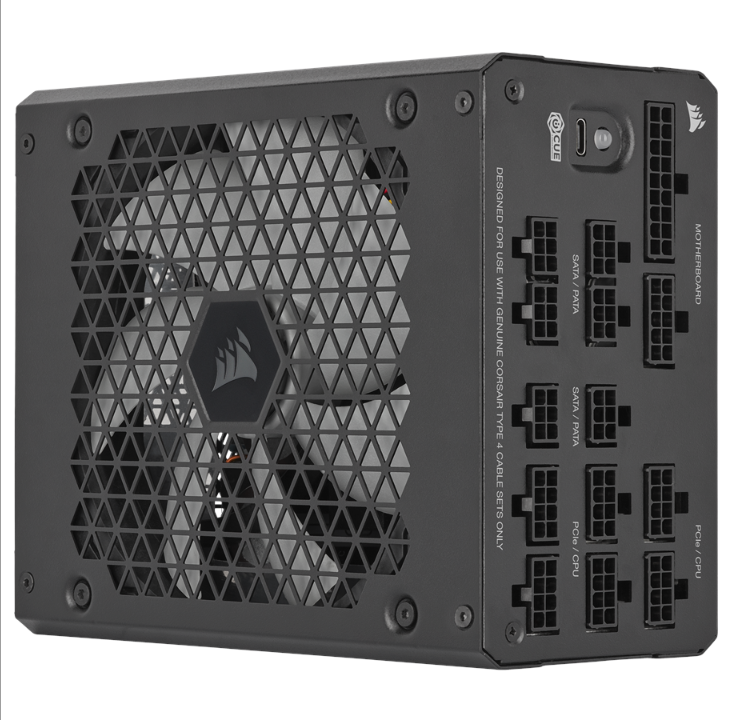 Corsair HX1000i (2023) power supply - 1000 Watt - 140 mm - 80 Plus Platinum certificate