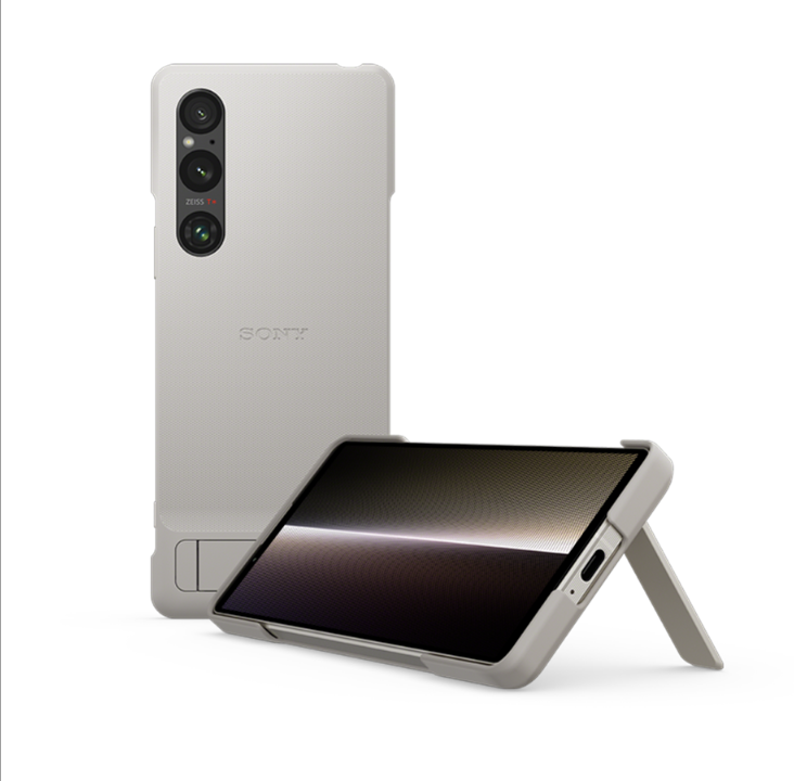 Sony Xperia 1 V Style Cover - Platinum Grey