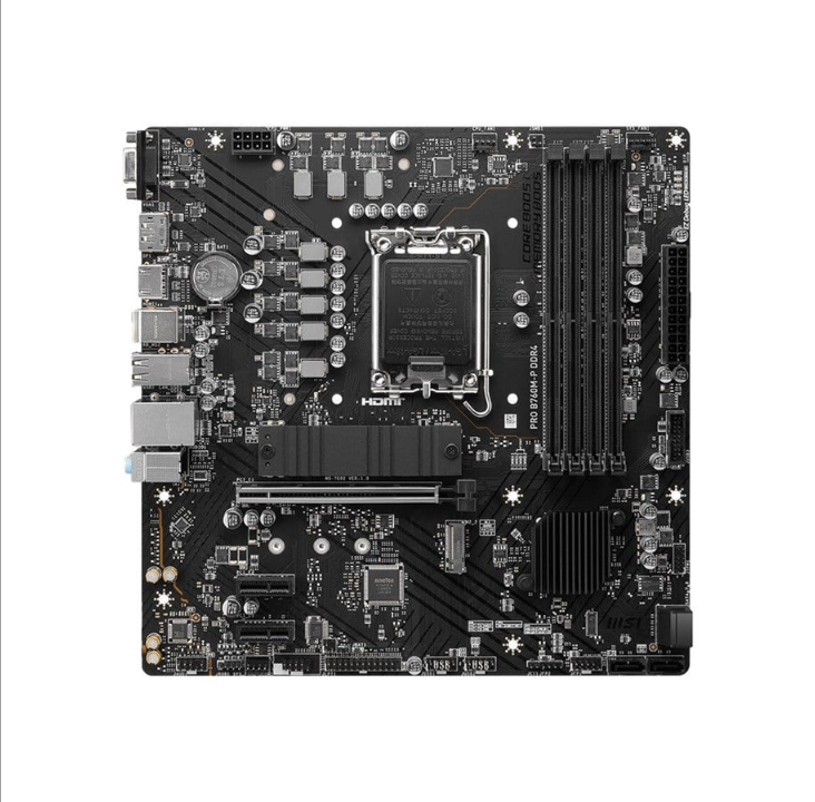 MSI PRO B760M-P DDR4 Motherboard - Intel B760 - Intel LGA1700 socket - DDR4 RAM - Micro-ATX