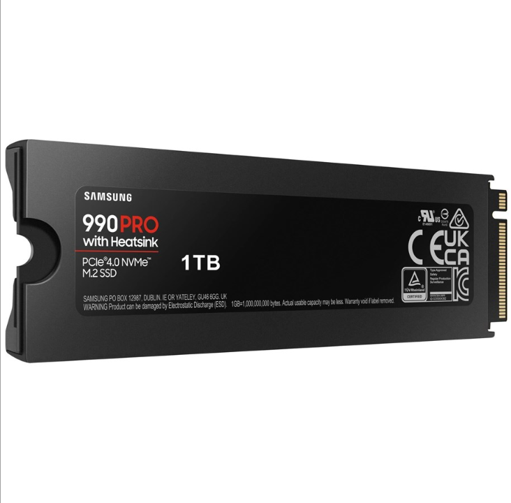 Samsung 990 Pro SSD - 1 تيرابايت - مزود بموزع للحرارة - M.2 2280 - PCIe 4.0