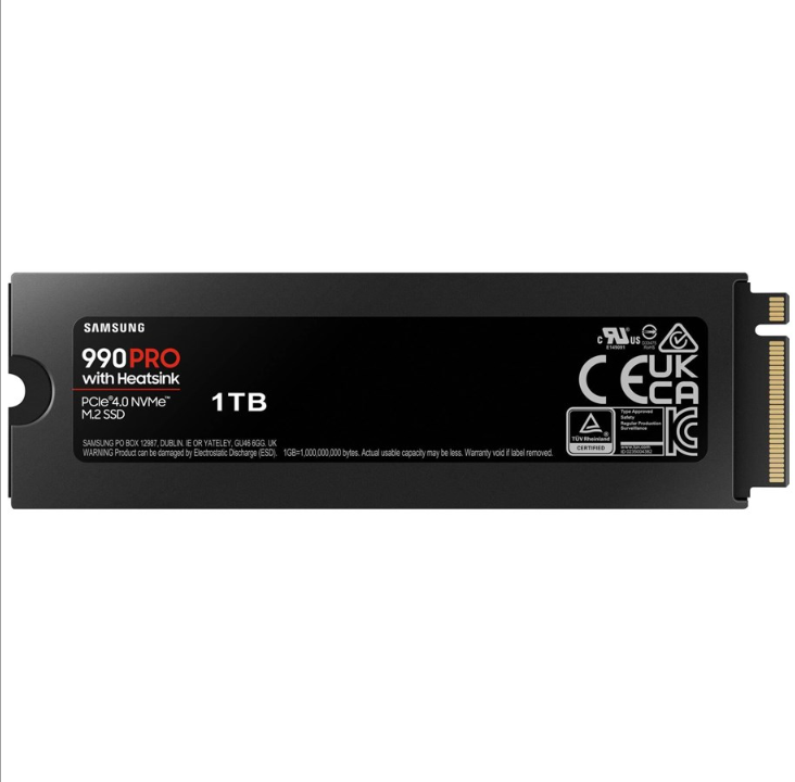 Samsung 990 Pro SSD - 1TB - With heat spreader - M.2 2280 - PCIe 4.0