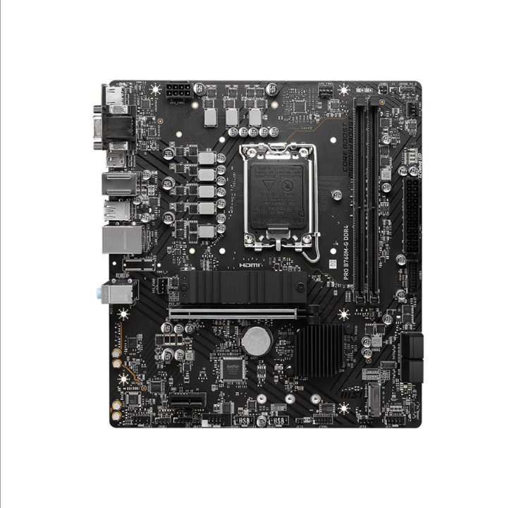 MSI PRO B760M-G DDR4 Motherboard - Intel B760 - Intel LGA1700 socket - DDR4 RAM - Micro-ATX