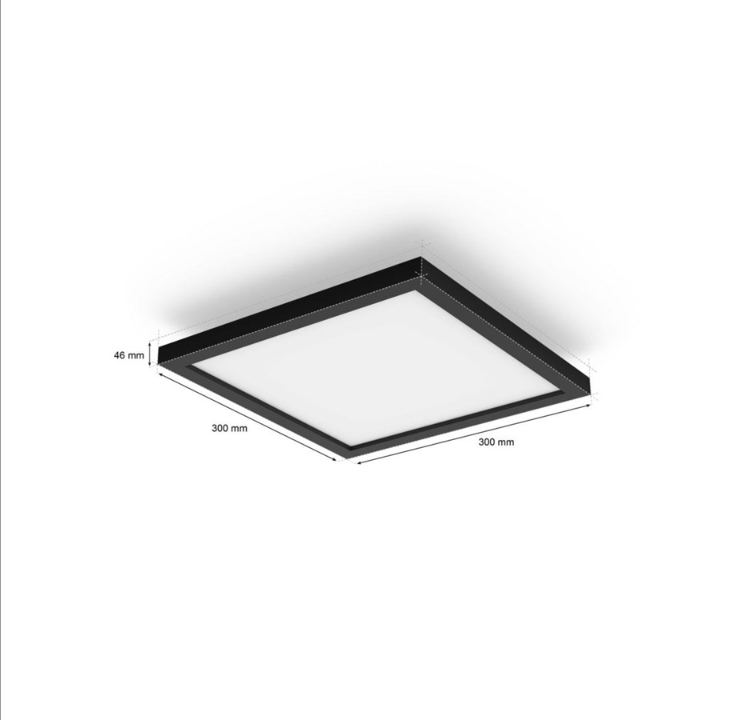 Philips Aurelle Hue Panel SQ Black 19W