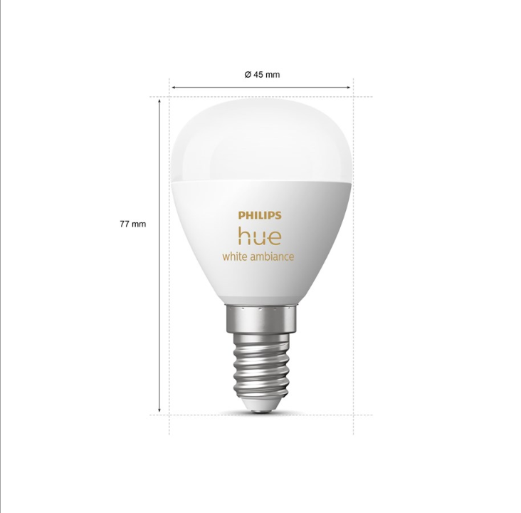 Philips HueWA 4.3W Luster E14 2 Pack