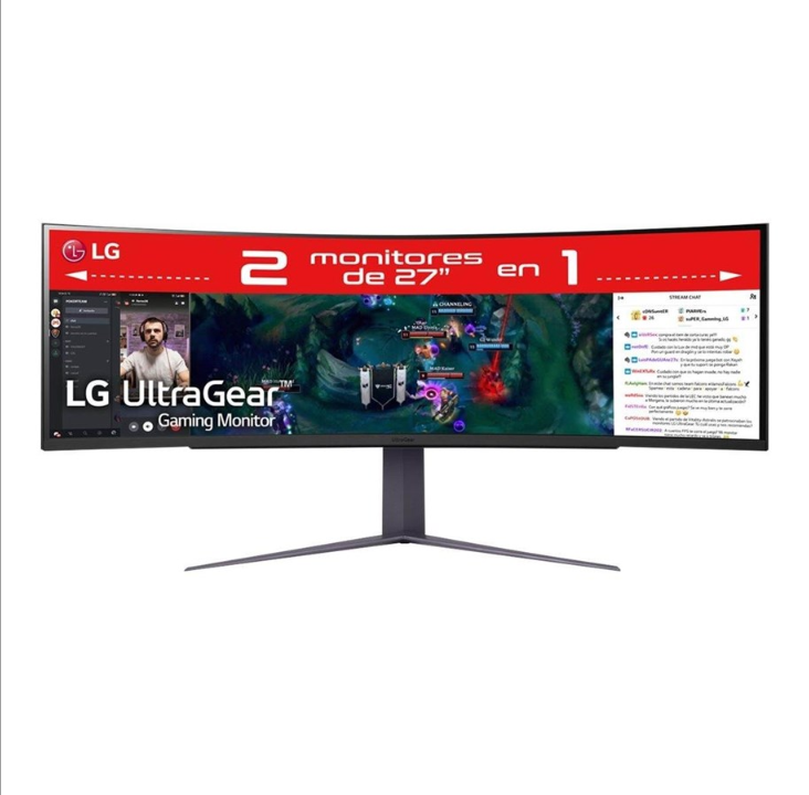 49" LG UltraGear 49GR85DC-B - 5120x1440 - 240Hz - VA - HDR1000 - Curved - 1 ms - Screen