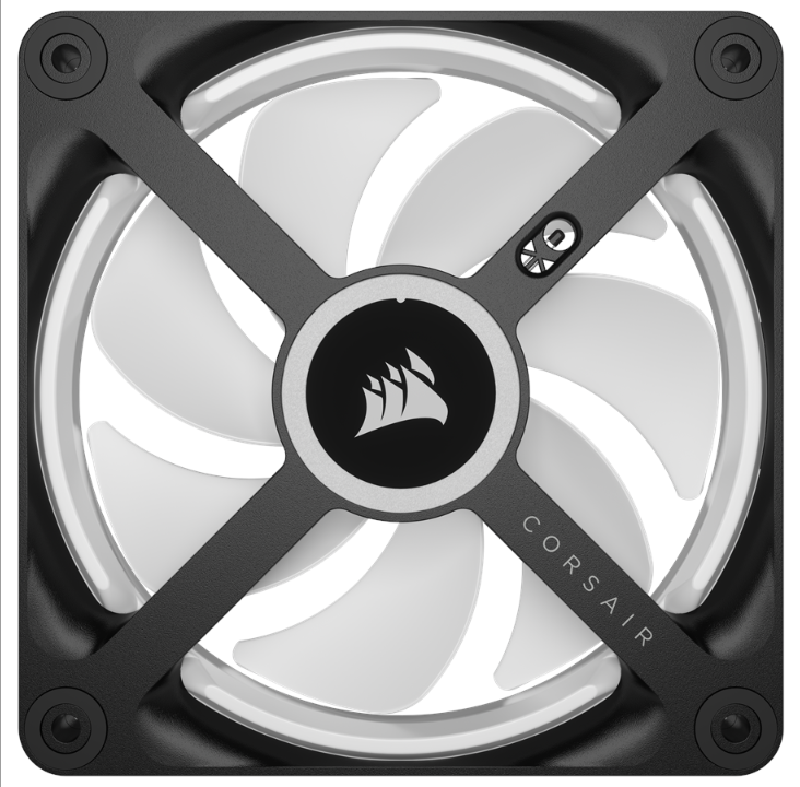 Corsair iCUE LINK QX120 RGB Expansion Fan - Black - Chassis fan - 120mm - Black with RGB LED - 37 dBA