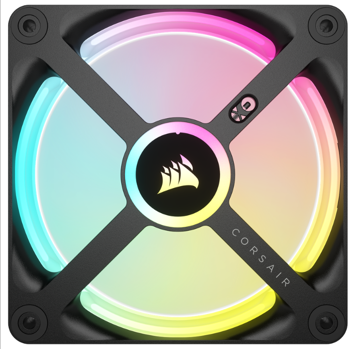 Corsair iCUE LINK QX120 RGB Expansion Fan - Black - Chassis fan - 120mm - Black with RGB LED - 37 dBA