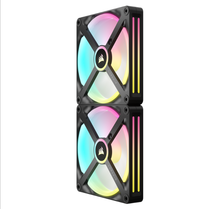 Corsair iCUE LINK QX140 RGB Starter Kit - Black - Chassis fan - 140mm - Black with RGB LED - 37 dBA