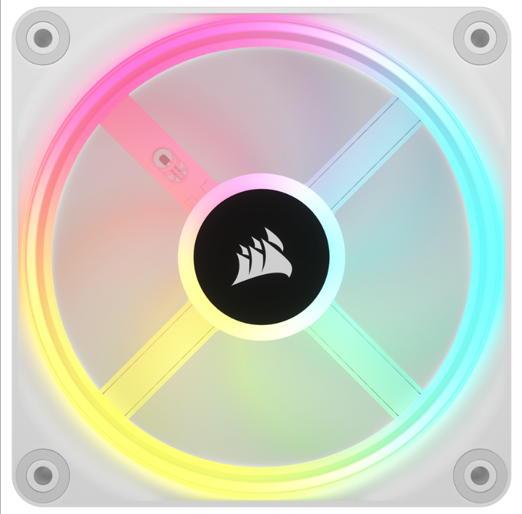 Corsair iCUE LINK QX120 RGB Starter Kit - White - Chassis fan - 120mm - White with RGB light - 37 dBA