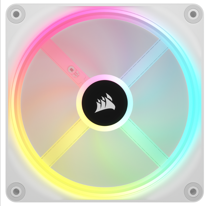 Corsair iCUE LINK QX140 RGB Starter Kit - White - Chassis fan - 140mm - White with RGB light - 37 dBA