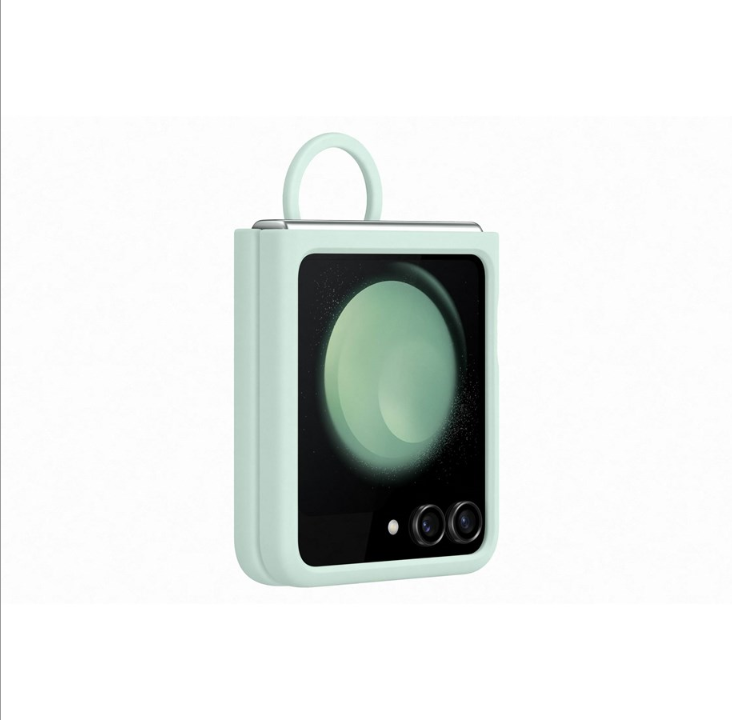 Samsung Galaxy Z Flip5 Silicone Case with Ring - Ocean Green