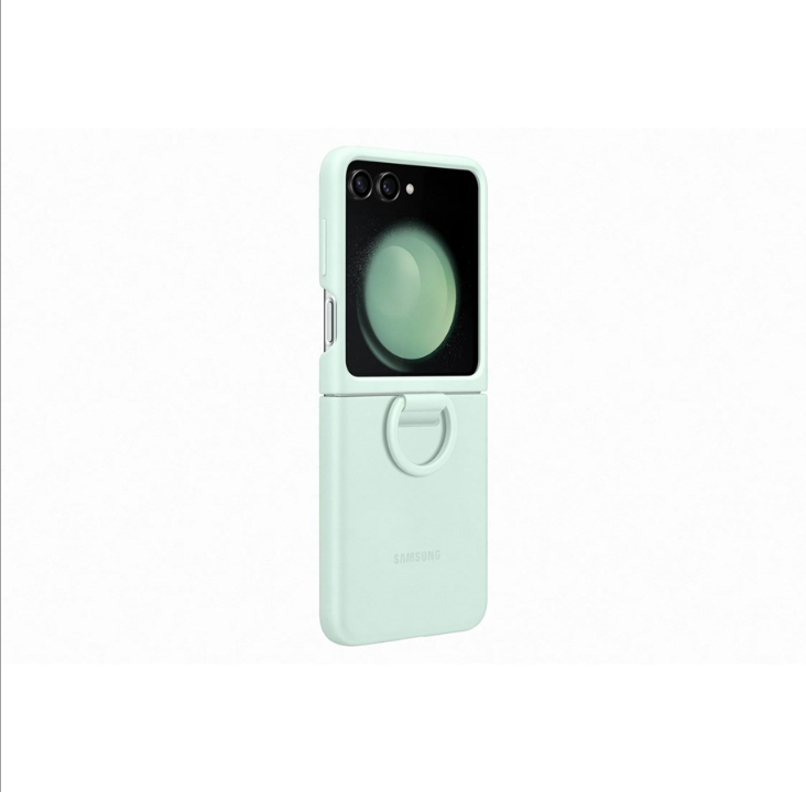 Samsung Galaxy Z Flip5 Silicone Case with Ring - Ocean Green