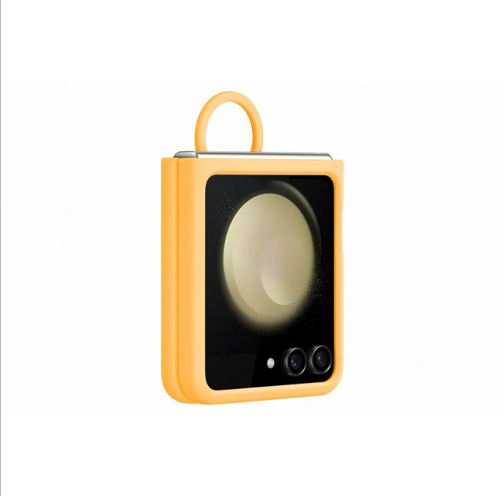 Samsung Galaxy Z Flip5 Silicone Case with Ring - Apricot