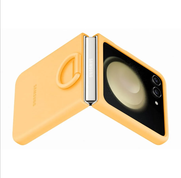 Samsung Galaxy Z Flip5 Silicone Case with Ring - Apricot