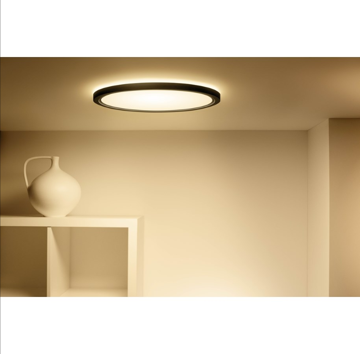 WiZ SuperSlim ceiling lamp 22W 2700-6500K RGB, black