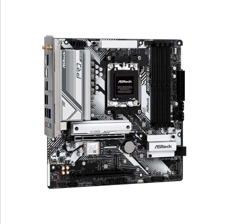 اللوحة الأم ASRock B650M PRO RS WIFI - AMD B650 - مقبس AMD AM5 - ذاكرة الوصول العشوائي DDR5 - Micro-ATX