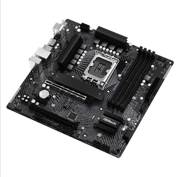 ASRock B760M PG LIGHTNING/D4 Motherboard - Intel B760 - Intel LGA1700 socket - DDR4 RAM - Micro-ATX