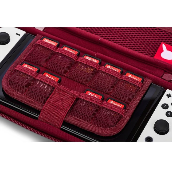 PowerA Protective Case for Nintendo Switch - OLED Model, Nintendo Switch or Nintendo Switch Lite - Pikachu Plaid - Red