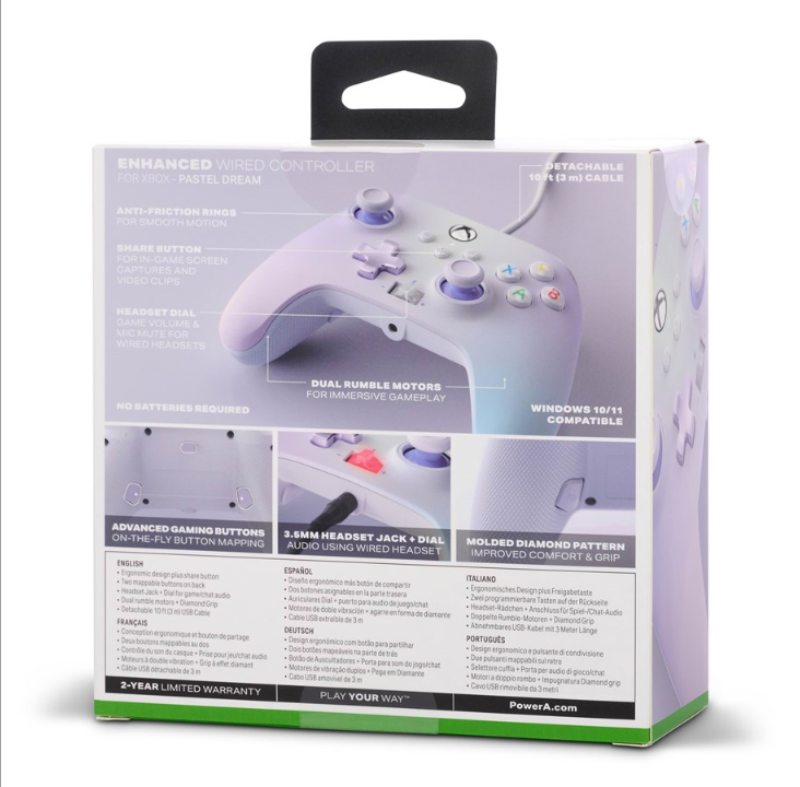 PowerA Enhanced Wired Controller for Xbox Series X|S - Pastel Dream - Gamepad - Microsoft Xbox One