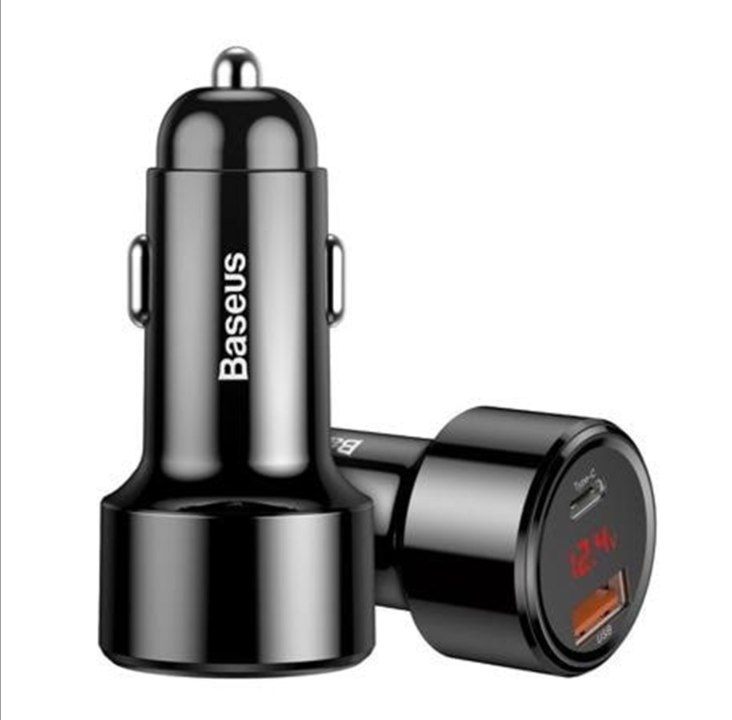 Baseus Magic Car Charger USB + USB-C QC 4.0 PD 45W (Black)