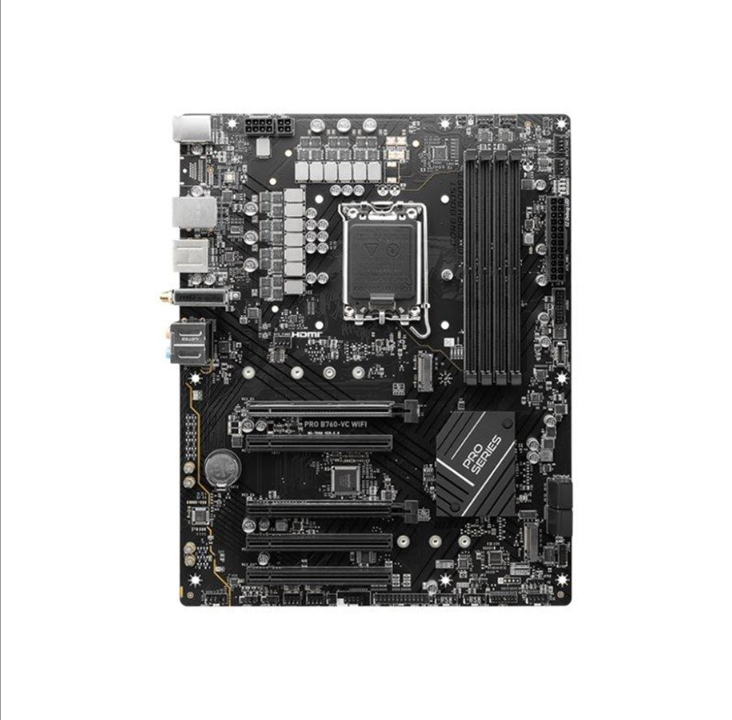 MSI PRO B760-VC WIFI - motherboard - ATX - LGA1700 Socket - B760 Motherboard - Intel B760 - Intel LGA1700 socket - DDR5 RAM - ATX