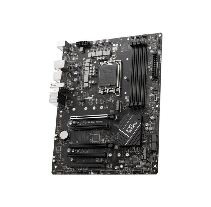 MSI PRO B760-VC WIFI - motherboard - ATX - LGA1700 Socket - B760 Motherboard - Intel B760 - Intel LGA1700 socket - DDR5 RAM - ATX