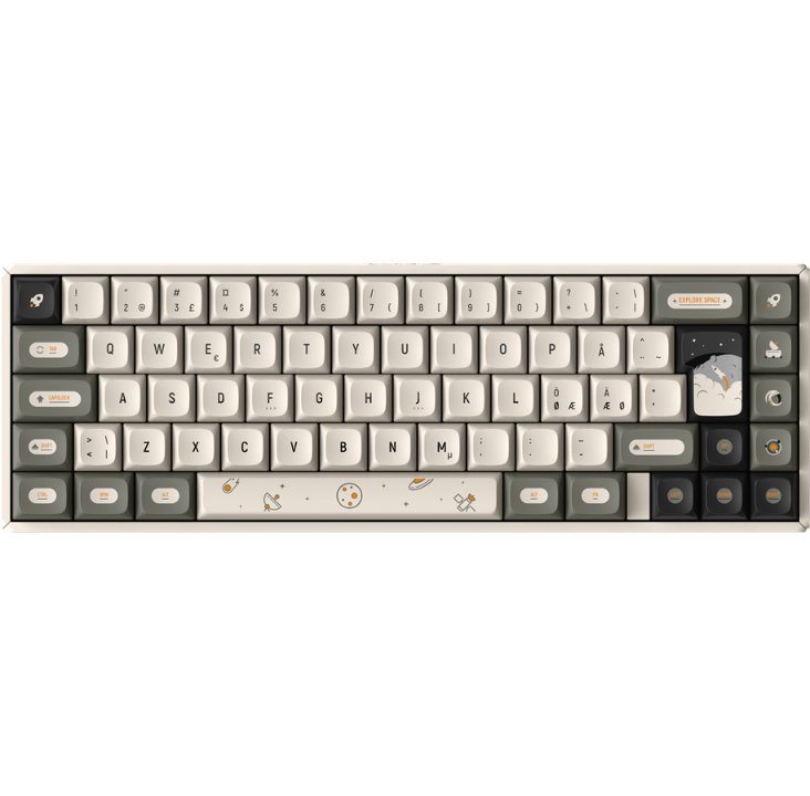 IQUNIX F65 Hitchhiker RGB TTC Holy Panda - Gaming Keyboard - Beige