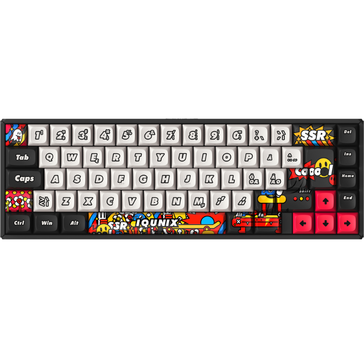 IQUNIX F65 Graffiti Diary RGB TTC Holy Panda - Gaming Keyboard - Black