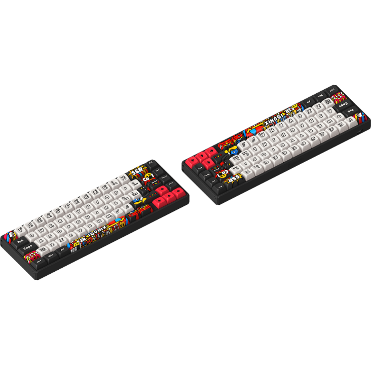 IQUNIX F65 Graffiti Diary RGB TTC Holy Panda - Gaming Keyboard - Black