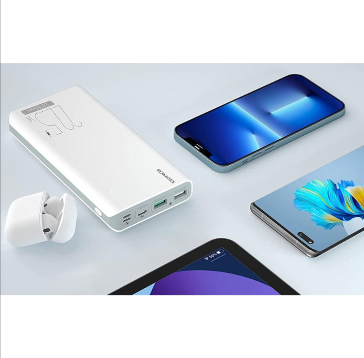 ROMOSS SENSE8F PowerBank - Vit - 30000 mAh