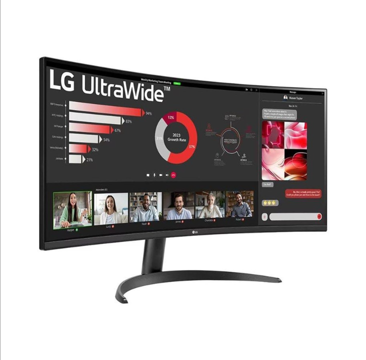 34" LG 34WR50QC-B - 3440x1440 - 100Hz - VA - 5 ms - Screen