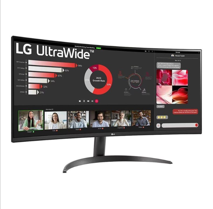 34" LG 34WR50QC-B - 3440x1440 - 100Hz - VA - 5 ms - Screen